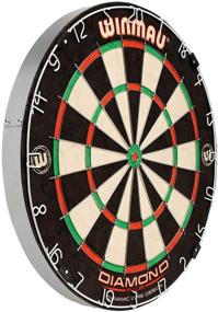 img 3 attached to 🎯 Optimized for Better Scoring and Reduced Bounce-Outs: Winmau Diamond Plus Tournament Bristle Dartboard featuring Staple-Free Bullseye