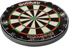 img 2 attached to 🎯 Optimized for Better Scoring and Reduced Bounce-Outs: Winmau Diamond Plus Tournament Bristle Dartboard featuring Staple-Free Bullseye