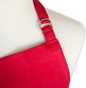 img 1 attached to DII Everyday Basic Kitchen Collection Chef Apron Tango Red CAMZ32710