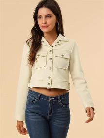 img 2 attached to Allegra Womens Jacket Button Pockets Women's Clothing for Coats, Jackets & Vests