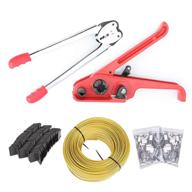 📦 pet/pp pallet strapping tool - heavy duty banding sealer kit with 4-in-1 strapping - includes 100 cardboard edge protectors and 100 metal seals for efficient packing logo