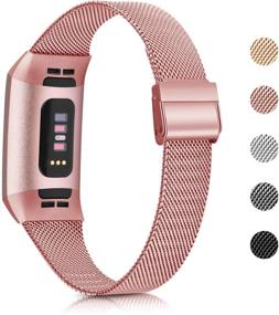 img 1 attached to Meliya Compatible Fitbit Stainless Replacement Wearable Technology for Accessories