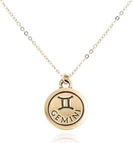 img 4 attached to MaeMae Zodiac Astrology Horoscope Charm Necklace: Discover Your Destiny with a Dainty Cable Chain!