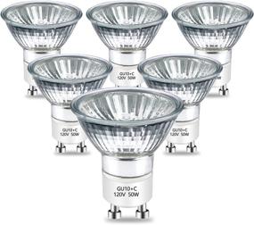 img 4 attached to 💡 Pack of 6 GU10 Halogen Bulbs 120v 50w, Dimmable 2800k Warm White Track Light Bulbs with Glass Cover for Range Hood Lights