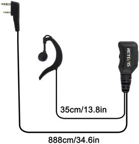 img 2 attached to 🎧 10 Pack Retevis Walike Talkie Earpiece with Mic G Shape 2 Pin Adjustable Volume Headset for H-777 RT22 RT21 Baofeng UV-5R 888S 2 Way Radio: Efficient Communication Solution