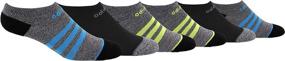 img 4 attached to 🧦 adidas Youth Kids' 3-Stripes No Show Socks (6-Pair) for Boys and Girls