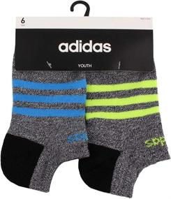 img 3 attached to 🧦 adidas Youth Kids' 3-Stripes No Show Socks (6-Pair) for Boys and Girls