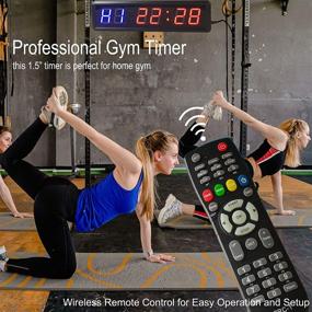 img 2 attached to Gym Timer Clock by Ledgital: Interval Timer for Home Gym, Countdown & Stopwatch with Remote Control