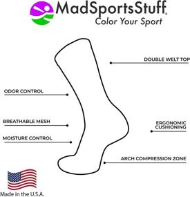 img 1 attached to 🏀 MadSportsStuff Basketball Socks - Youth & Adult Sizes - Athletic Crew Socks - Made in USA