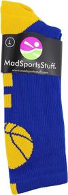 img 2 attached to 🏀 MadSportsStuff Basketball Socks - Youth & Adult Sizes - Athletic Crew Socks - Made in USA