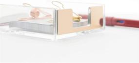 img 1 attached to Clear Acrylic Gold Memo Pad Holder: Super Thick Notes Cube Dispenser for a Stylish Desk Accessory