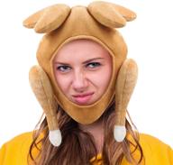 amor present thanksgiving turkey hat: забавная шляпа для вечеринки на день благодарения и хэллоуина - бурый логотип