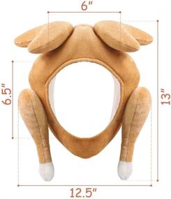 img 3 attached to AMOR PRESENT Thanksgiving Turkey Hat: Забавная шляпа для вечеринки на День благодарения и Хэллоуина - бурый