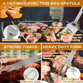 img 1 attached to 🔥 24-Piece POLIGO BBQ Grill Accessories Set - Ultimate Camping Grill Utensils Kit for Perfect Christmas and Birthday Gifts. Stainless Steel Grilling Accessories for Outdoor Barbecue - Ideal BBQ Tools and Gifts for Men, Women, and Dad.