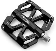 🚲 alston 3 bearings mountain bike pedals - flat alloy non-slip platform pedals 9/16 logo