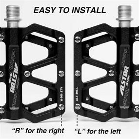 img 1 attached to 🚲 Alston 3 Bearings Mountain Bike Pedals - Flat Alloy Non-Slip Platform Pedals 9/16