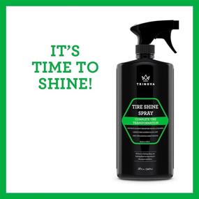 img 1 attached to 🚗 TriNova Tire Shine Spray No Wipe - Automotive Clear Coat Dressing for a Wet & Slick Finish - Ultimate Tire Care Solution - 18 OZ