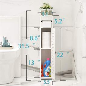 img 3 attached to 🚽 Doxo Small Bathroom Cabinet Storage Floor Cabinet with Doors and Shelves: Organize and Declutter Your Bathroom with Style