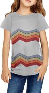 👚 summer girls' colorblock short sleeve tee shirts with side buttons - sidefeel logo