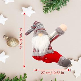 img 3 attached to Grey Kilrygh Gnome Tree Topper for Christmas Tree Decorations 🎅 - Handmade Funny Gnome Holiday Home Decor that Doubles as Curtain Tie