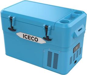 img 4 attached to ❄️ ICECO JP42 Pro, 3-in-1 Blue Refrigerator, 12V Portable Fridge Freezer Cooler, SECOP Powered, Rotomolded Construction