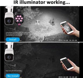img 3 attached to 📷 Tonton 2Pack LED IR Illuminator Wide Angle 8-LEDs 90 Degree 100Ft IR Infrared Flood Light, Compatible for CCTV Cameras, IP Cameras, Bullet Cameras, Dome Cameras (White)