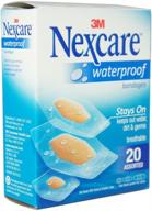 💧 nexcare waterproof clear bandages: ultra-thin, comfortable & durable – assorted sizes, 20 count logo