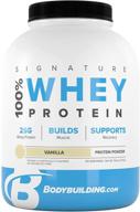 💪 optimized for seo: bodybuilding signature 100% whey protein powder - 5 lbs, vanilla shake with 25g protein per serving logo