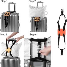 img 3 attached to Luggage Suitcase Hand Free Adjustable Portable