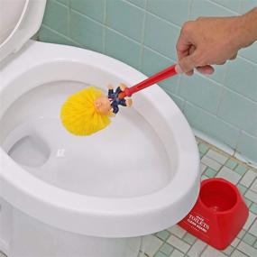 img 1 attached to Outlandish Trump-Themed Toilet Bowl Brush: Fairly Odd Novelties Base W/Holder in Vibrant Red