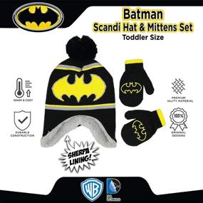 img 1 attached to Batman Scarf Mitten Boys' Toddler Accessories