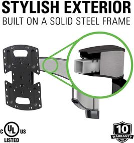 img 1 attached to 📺 Sanus Premium Full Motion TV Wall Mount: Smooth Extension, Swivel, and Tilt for 19-40" TVs - Stainless Steel Finish, Low Profile Bracket - Easy 3 Step Install