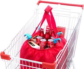 img 1 attached to 🛍️ Reusable Grab Grocery Shopping Tote Set - Handy Sandy, Universal Cart Bags and Grocery Organizer