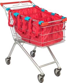 img 4 attached to 🛍️ Reusable Grab Grocery Shopping Tote Set - Handy Sandy, Universal Cart Bags and Grocery Organizer