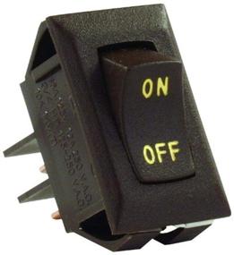 img 1 attached to ⚙️ JR Products 12605 Brown SPST On/Off Switch with Easy-to-Read Label