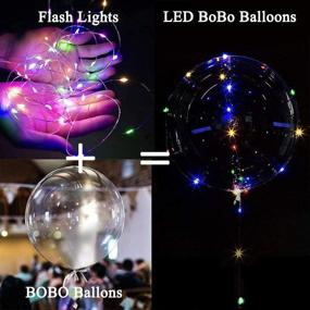 img 2 attached to 🎈 15pcs of Clear LED Balloons, 10 Sets of Light Up Colorful Bobo Balloons - Ideal for Weddings, Banquets, Indoor and Outdoor Parties, Anniversaries, House Parties, Family Reunions, Birthdays, and Event Centerpieces