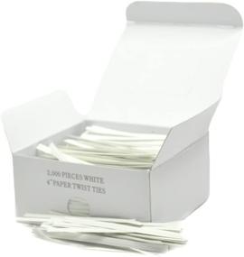 img 1 attached to Weststone TWISTPWT-2000 4-inch Paper Twist Ties, White, 2000 Piece