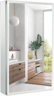 💡 movo aluminum bathroom mirror cabinet with single door, 15x26-inch, adjustable glass shelves, recess or surface mount installation logo