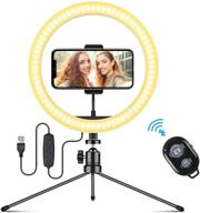 📸 улучшите свою игру в селфи с gusgu selfie ring light: светодиодный свет с подставкой и держателем для телефона - минианьюс 10,2" для телефона, компьютера и ноутбука. логотип