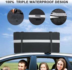 img 2 attached to 🚘 Merece Car Rooftop Cargo Carrier - Waterproof Luggage Carrier for Car Rooftop with Anti-Slip Mat and Car Top Carrier Door Hooks