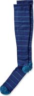 dr. scholl's men's graduated compression over the calf stripe socks - 1 pair, flat knit, high compression логотип