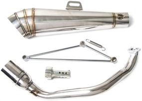 img 2 attached to 🛵 High-Performance Stainless Steel Exhaust System for GY6 125cc/150cc Scooters & Honda Ruckus