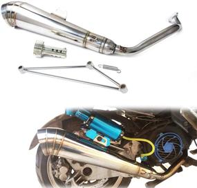 img 4 attached to 🛵 High-Performance Stainless Steel Exhaust System for GY6 125cc/150cc Scooters & Honda Ruckus