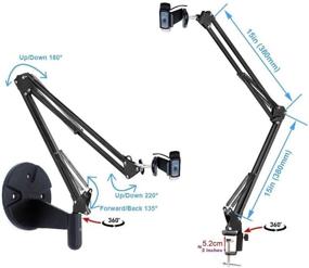 img 3 attached to 📷 Acetaken Webcam Stand Kit: Versatile Wall Mount and Clamp Arm Holder for Logitech C920, C920s, C922x, C930e, C925e, and Brio