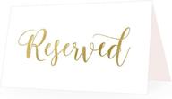 25 gold vip reserved sign tent place cards - perfect for restaurant, wedding reception, church, office board meeting, holiday christmas party - printed seating reservation accessories for diy seat placement logo