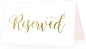 img 4 attached to 25 Gold VIP Reserved Sign Tent Place Cards - Perfect for Restaurant, Wedding Reception, Church, Office Board Meeting, Holiday Christmas Party - Printed Seating Reservation Accessories for DIY Seat Placement