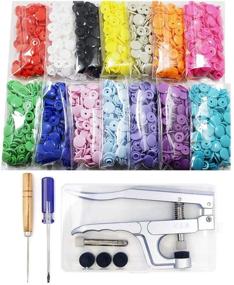 img 4 attached to KAM Snaps Buttons and Snap Pliers Set - BetterJonny 420 Sets of 14-Color Starter Fasteners Kit Size 20 T5 - KAM Snap Plastic Fasteners for Crafts Clothing - Punch Poppers Closures - No-Sew Buttons