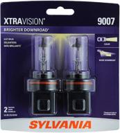 sylvania xtravision 9007 - high performance halogen headlight bulb set for high beam, low beam, and fog lights - pack of 2 bulbs logo