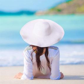 img 1 attached to 👒 Stay Stylish & Sun Safe with HDE Sun Hats for Women - Wide Brim Beach Floppy Summer Hat for Girls!