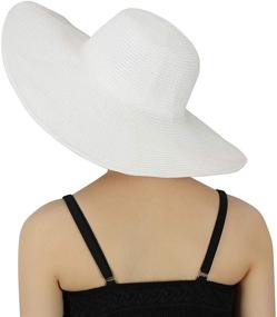 img 4 attached to 👒 Stay Stylish & Sun Safe with HDE Sun Hats for Women - Wide Brim Beach Floppy Summer Hat for Girls!